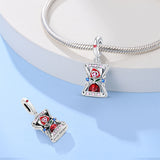 925 Sterling Silver Hourglass Charm for Bracelets Fine Jewelry Women