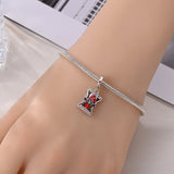 925 Sterling Silver Hourglass Charm for Bracelets Fine Jewelry Women