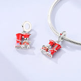 925 Sterling Silver I Love Coffee Charm for Bracelets Fine Jewelry Women Pendant