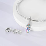 925 Sterling Silver Infinty Forever Charm for Bracelets Fine Jewelry Women Pendant