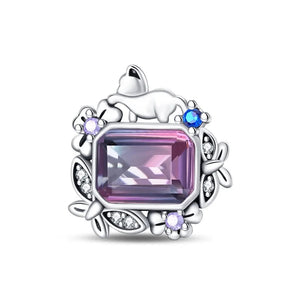 925 Sterling Silver Kitty Cat and Butterflies Charm for Bracelets Fine Jewelry Women Pendant