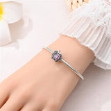 925 Sterling Silver Kitty Cat and Butterflies Charm for Bracelets Fine Jewelry Women Pendant