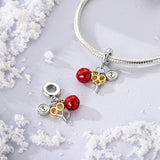 925 Sterling Silver Knitting Kit Charm for Bracelets Fine Jewelry Women Pendant