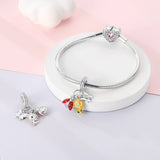 925 Sterling Silver Ladybug and Butterfly Charm for Bracelets Fine Jewelry Women Pendant