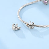 925 Sterling Silver Little Sloth Charm for Bracelets Fine Jewelry Women