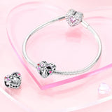 925 Sterling Silver Love Charm for Bracelets Fine Jewelry Women Pendant