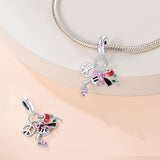 925 Sterling Silver Love and Peace Charm for Bracelets Fine Jewelry Women Pendant