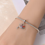 925 Sterling Silver Love and Peace Charm for Bracelets Fine Jewelry Women Pendant