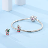 925 Sterling Silver MilkShake Charm for Bracelets Fine Jewelry Women
