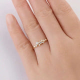 925 Sterling Silver Moissanite Gold-Plated Ring for Women Fine Jewelry Engagement