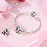 925 Sterling Silver Mom Charm for Bracelets Fine Jewelry Women Pendant
