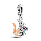925 Sterling Silver Mom and Baby Kangaroo Charm for Bracelets Fine Jewelry Women Pendant