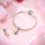 925 Sterling Silver Mom and Baby Kangaroo Charm for Bracelets Fine Jewelry Women Pendant