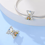 925 Sterling Silver Moon and Sun Hourglass Charm for Bracelets Fine Jewelry Women