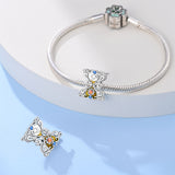925 Sterling Silver Moon and Sun Hourglass Charm for Bracelets Fine Jewelry Women
