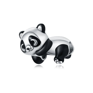 925 Sterling Silver Panda Bear Charm for Bracelets Fine Jewelry Women