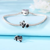 925 Sterling Silver Panda Bear Charm for Bracelets Fine Jewelry Women