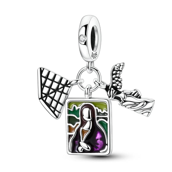 925 Sterling Silver Paris Art and Culture Charm for Bracelets Fine Jewelry Women Pendant