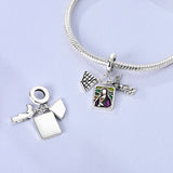 925 Sterling Silver Paris Art and Culture Charm for Bracelets Fine Jewelry Women Pendant