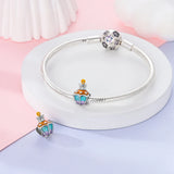 925 Sterling Silver Perfume Bottle Charm for Bracelets Fine Jewelry Women