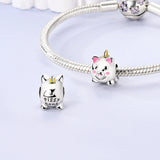 925 Sterling Silver Piggy Bank Charm for Bracelets Fine Jewelry Women Bead