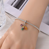 925 Sterling Silver Prince Fox and Rose Charm for Bracelets Fine Jewelry Women Pendant