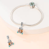 925 Sterling Silver Pumkin Carriage Dangle Charm for Bracelets Fine Jewelry Women Pendant