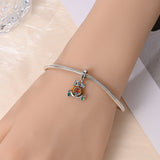 925 Sterling Silver Pumkin Carriage Dangle Charm for Bracelets Fine Jewelry Women Pendant