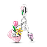925 Sterling Silver Purse and Sandal Charm for Bracelets Fine Jewelry Women Pendant