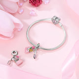 925 Sterling Silver Purse and Sandal Charm for Bracelets Fine Jewelry Women Pendant
