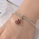 925 Sterling Silver Queen of Hearts Charm for Bracelets Fine Jewelry Women Pendant