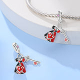 925 Sterling Silver Queen of Hearts Charm for Bracelets Fine Jewelry Women Pendant