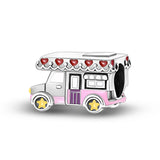 925 Sterling Silver RV Camper Charm for Bracelets Fine Jewelry Women