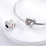 925 Sterling Silver Sisters Charm for Bracelets Fine Jewelry Women Pendant