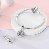 925 Sterling Silver Star Compass Charm for Bracelets Fine Jewelry Women Pendant