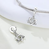 925 Sterling Silver Star of David Charm for Bracelets Fine Jewelry Women 