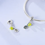 925 Sterling Silver Tennis Charm for Bracelets Fine Jewelry Women 