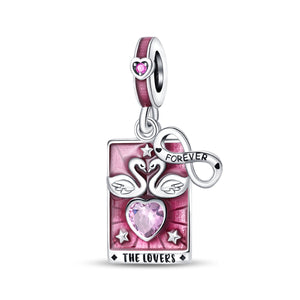 925 Sterling Silver The Lovers Charm for Bracelets Fine Jewelry Women