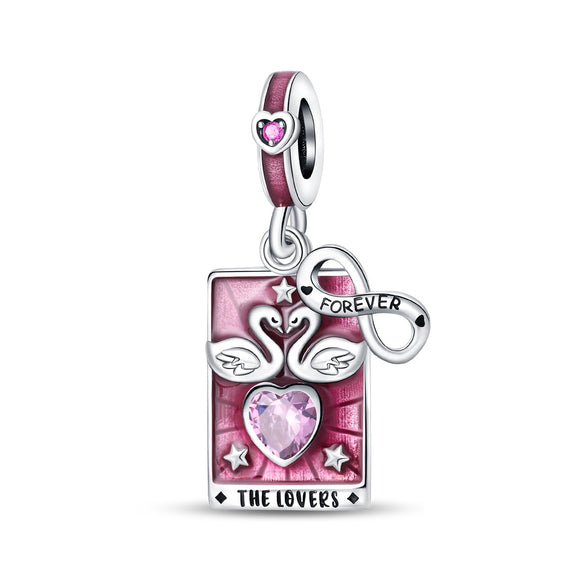 925 Sterling Silver The Lovers Charm for Bracelets Fine Jewelry Women