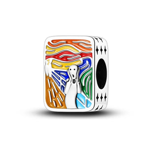 925 Sterling Silver The Scream Charm for Bracelets Fine Jewelry Women Pendant