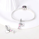 925 Sterling Silver Together Forever Charm for Bracelets Fine Jewelry Women Pendant