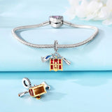 925 Sterling Silver Treasure Chest Charm for Bracelets Fine Jewelry Women Pendant