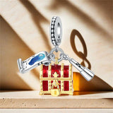 925 Sterling Silver Treasure Chest Charm for Bracelets Fine Jewelry Women Pendant