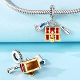 925 Sterling Silver Treasure Chest Charm for Bracelets Fine Jewelry Women Pendant