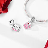925 Sterling Silver Typewiter and Love Letter Charm for Bracelets Fine Jewelry