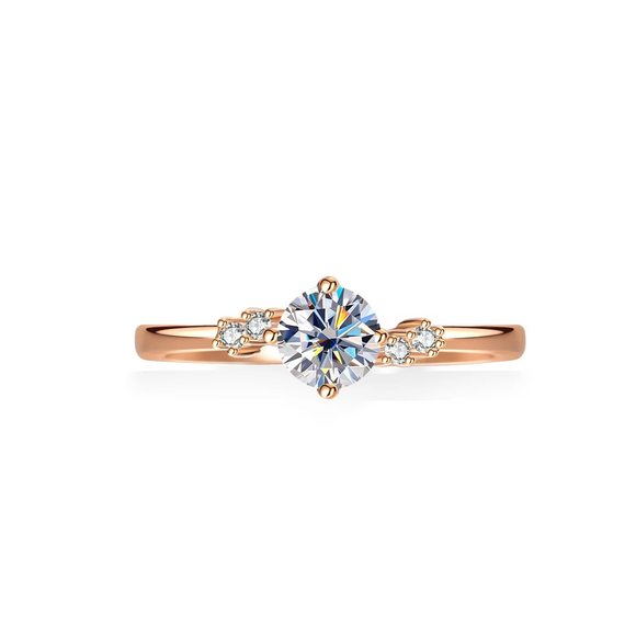 925 Sterling Silver White 0.5CT Moissanite Princess Ring Princess Fine Jewelry Women Engagement