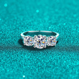 925 Sterling Silver White Moissanite Ring for Women Fine Jewelry Engagement