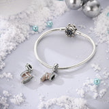 925 Sterling Silver Winter Boot Charm for Bracelets Fine Jewelry Women Pendant