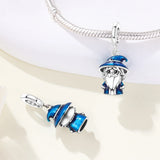 925 Sterling Silver Wizard Charm for Bracelets Fine Jewelry Women Pendant