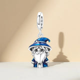 925 Sterling Silver Wizard Charm for Bracelets Fine Jewelry Women Pendant